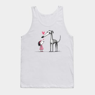 Greyhound dog and Friend Tank Top